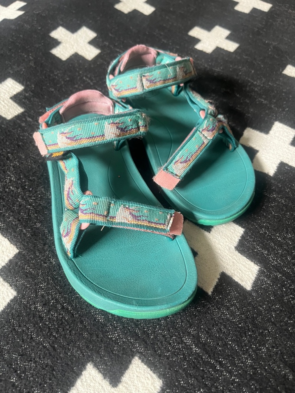 Teva Teal Unicorn Sandals Size 13